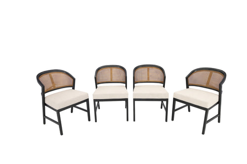 Corrigan Studio Aliha Foam Padding Upholstered Cane Back Side Chair Set of 4, image 2