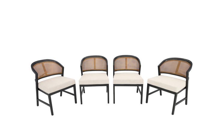 Corrigan Studio Aliha Foam Padding Upholstered Cane Back Side Chair Set of 4, image 2
