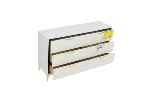 Willa Arlo Interiors Paulk 6-drawer Dresser White, image 8
