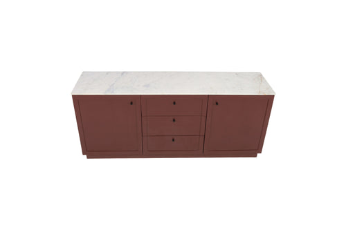 Joss & Main Bently Marble, Mango Wood and Manufactured Wood Sideboard, Red, image 2