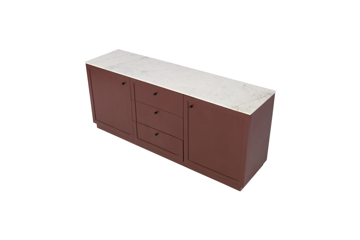 Joss & Main Bently Marble, Mango Wood and Manufactured Wood Sideboard, Red
