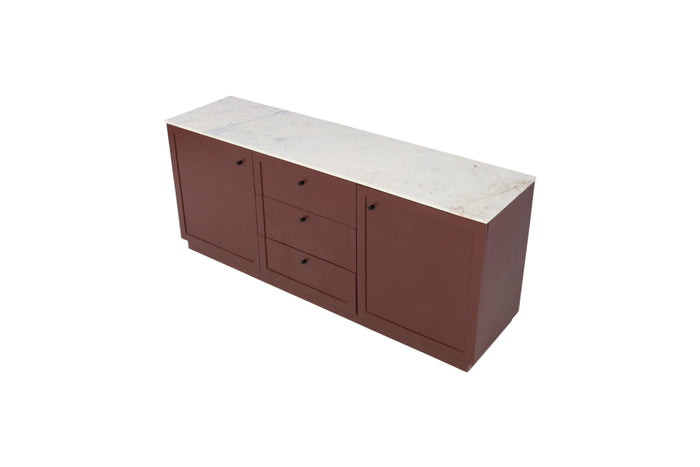 Joss & Main Bently Marble, Mango Wood and Manufactured Wood Sideboard, Red, image 3