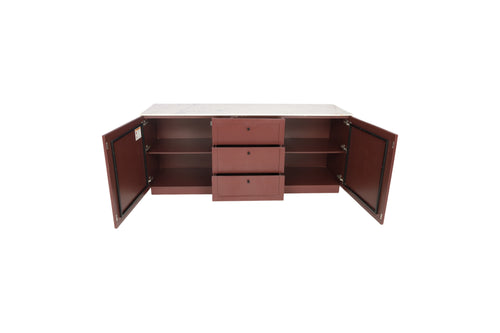 Joss & Main Bently Marble, Mango Wood and Manufactured Wood Sideboard, Red, image 5