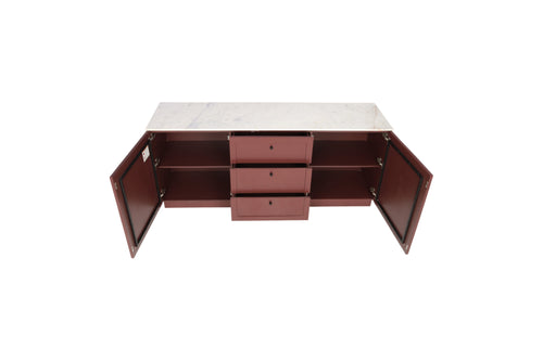 Joss & Main Bently Marble, Mango Wood and Manufactured Wood Sideboard, Red, image 6