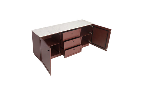 Joss & Main Bently Marble, Mango Wood and Manufactured Wood Sideboard, Red, image 7
