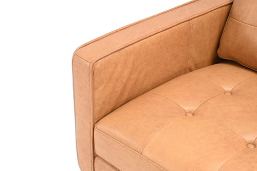 Trent Austin Design Peart L-Shaped Top-Grain Leather Sectional Sofa & Chaise with Tufted Design, image 6
