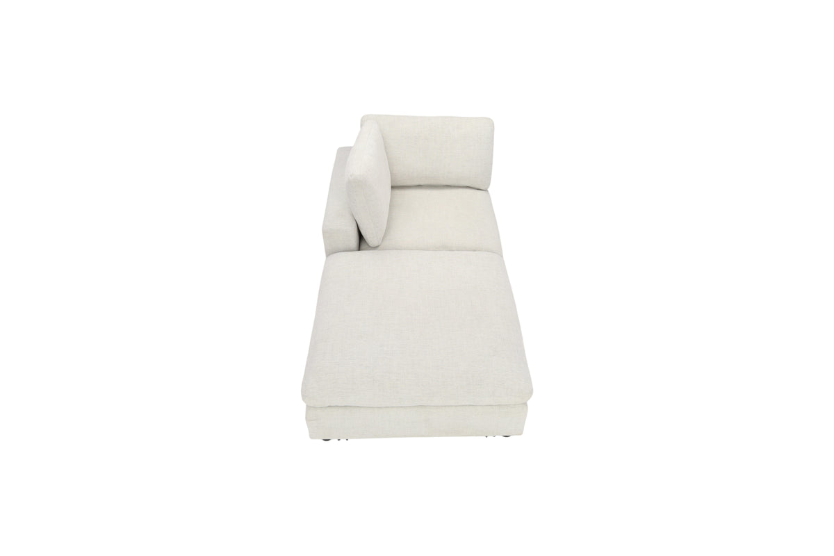 Latitude Run Odai Chenille Upholstered Armless Chair with Ottoman