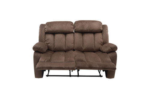 Latitude Run Microfiber Upholstered Manual Reclining Loveseat with Metal Legs, image 6