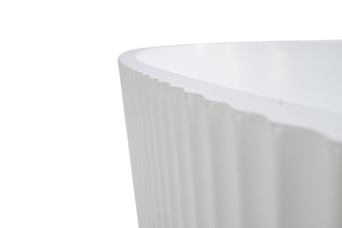 MonBlari Acrylic Freestanding White Soaking Bathtub with Overflow and Pop-up Drain For Bathroom, image 7