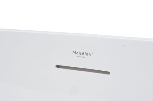 MonBlari Acrylic Freestanding White Soaking Bathtub with Overflow and Pop-up Drain For Bathroom, image 8