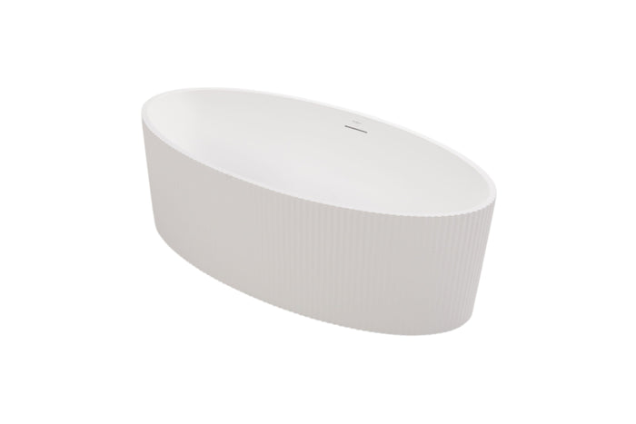 MonBlari Acrylic Freestanding White Soaking Bathtub with Overflow and Pop-up Drain For Bathroom, image 3