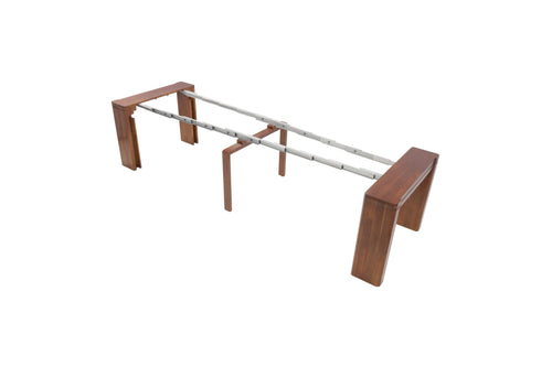 Luxe by East West Furniture Extendable Dining Table - a Rectangle Kitchen Table Top with Removable leaf & Stylish Legs, Antique Walnut Finish, image 5