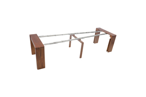 Luxe by East West Furniture Extendable Dining Table - a Rectangle Kitchen Table Top with Removable leaf & Stylish Legs, Antique Walnut Finish, image 6