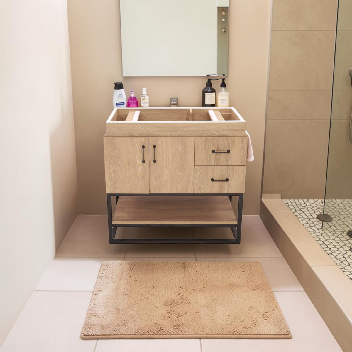 Vinnova Alistair Freestanding Standard Free Standing Single Vanity Bathroom Vanity
