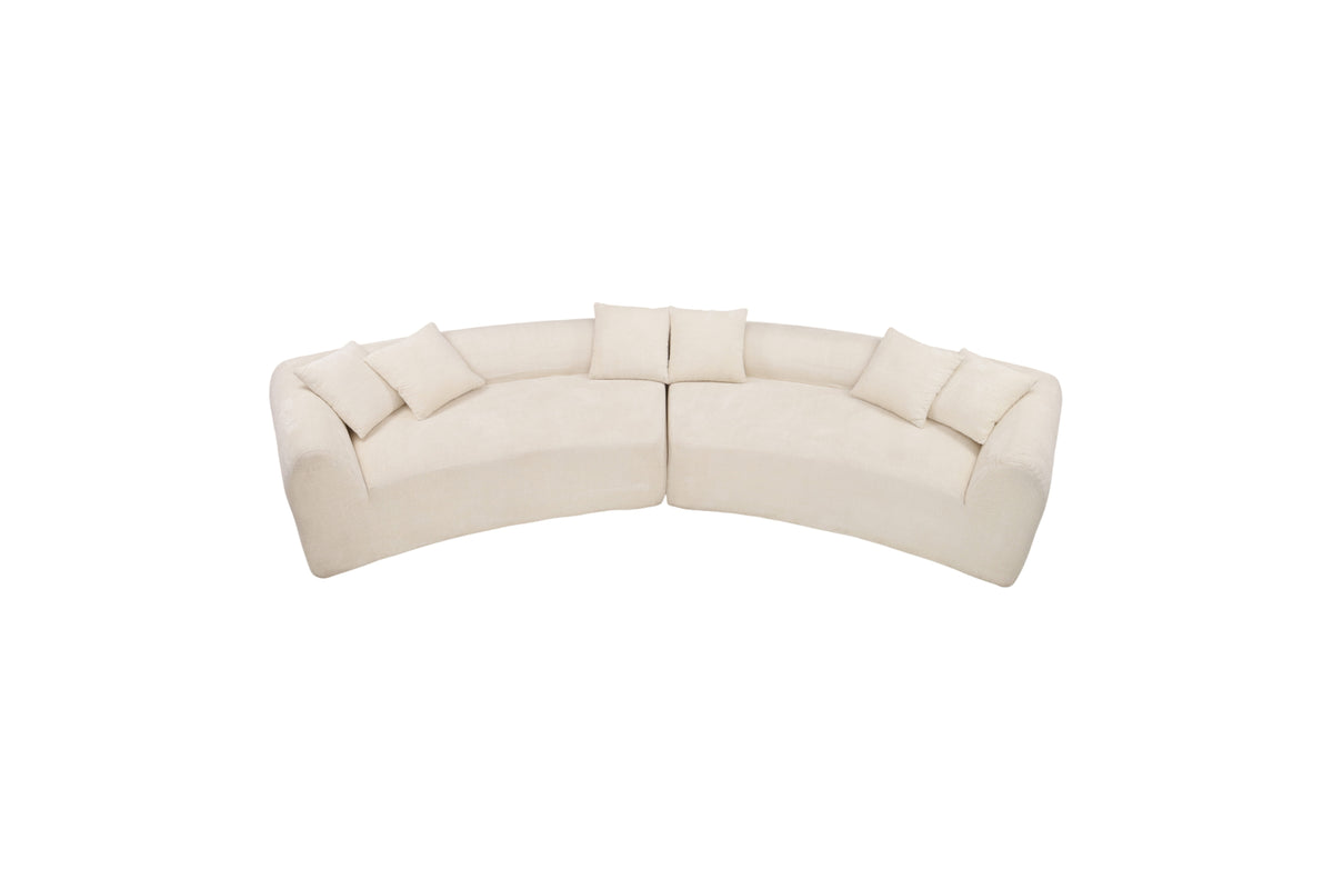 Ivy Bronx Boneless Modern Curved Sectional Sofa Oversized Compression Sofa