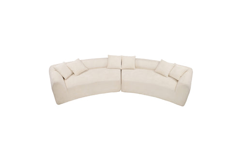 Ivy Bronx Boneless Modern Curved Sectional Sofa Oversized Compression Sofa