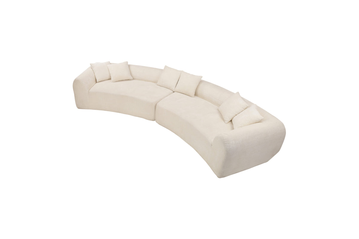 Ivy Bronx Boneless Modern Curved Sectional Sofa Oversized Compression Sofa