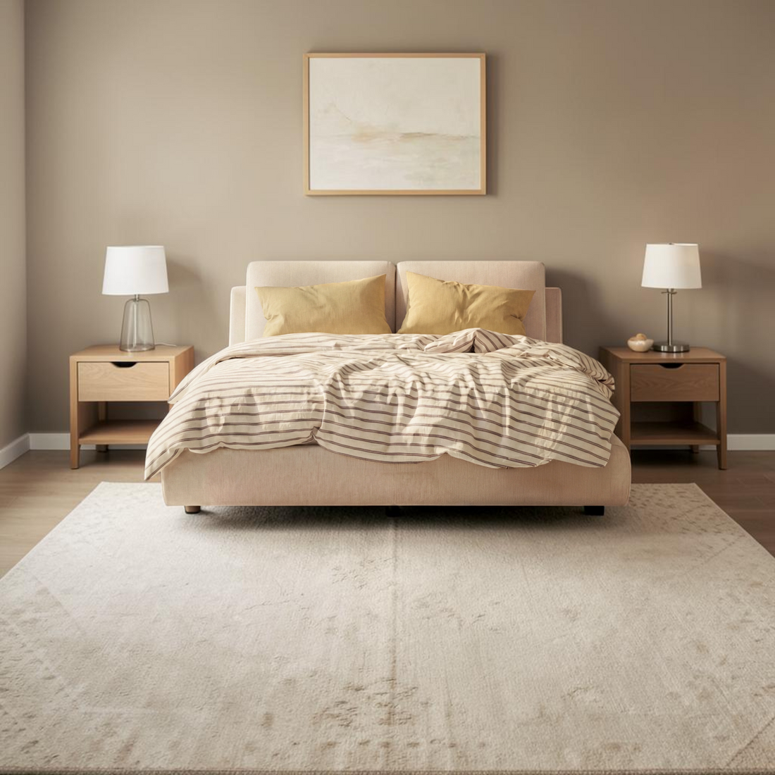 Cloud Latte Storage Bed - Queen