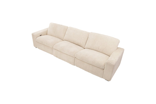 Hokku Designs Milred Corduroy Power Reclining Sofa, image 3