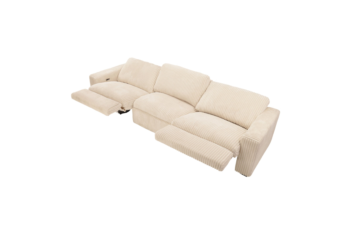 Hokku Designs Milred Corduroy Power Reclining Sofa