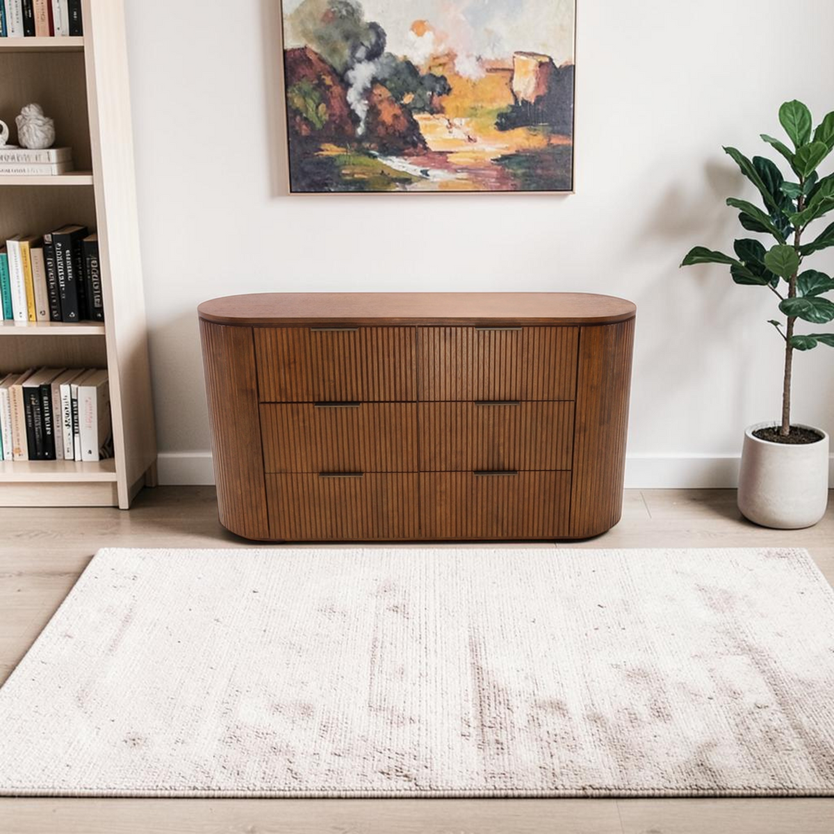 Joss & Main Kiki Fluted 6 Drawer Dresser