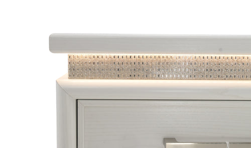 House of Hampton Oxford 2 Drawer Nightstand w/ LED Lighting and USB Ports, image 8