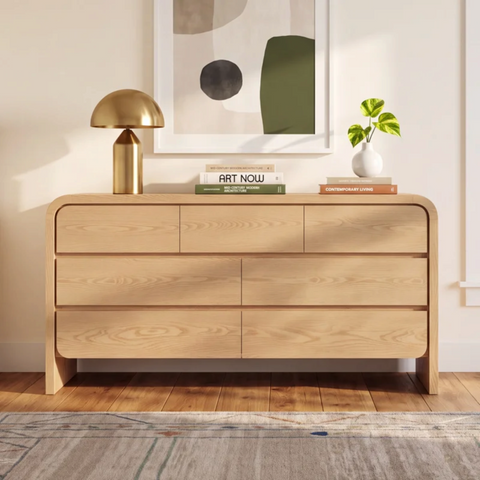 AllModern Nori 7-Drawer Horizontal Solid Wood Dresser