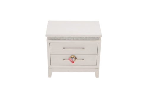 House of Hampton Oxford 2 Drawer Nightstand w/ LED Lighting and USB Ports, image 3