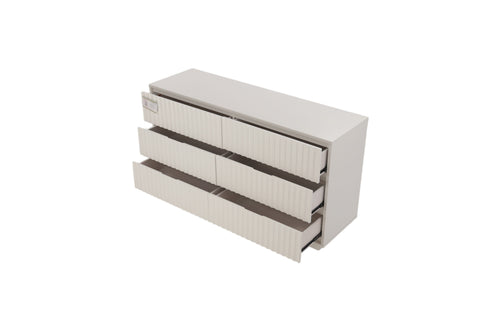 AllModern Paloma Scalloped Soft-Close 6-Drawer Dresser - Mahogany, image 6