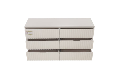 AllModern Paloma Scalloped Soft-Close 6-Drawer Dresser - Mahogany, image 7