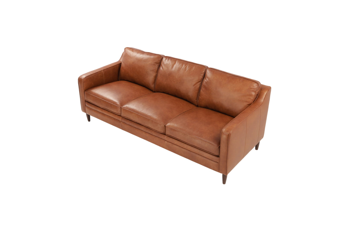 Sand & Stable Leyla Genuine Leather Square Arm Sofa