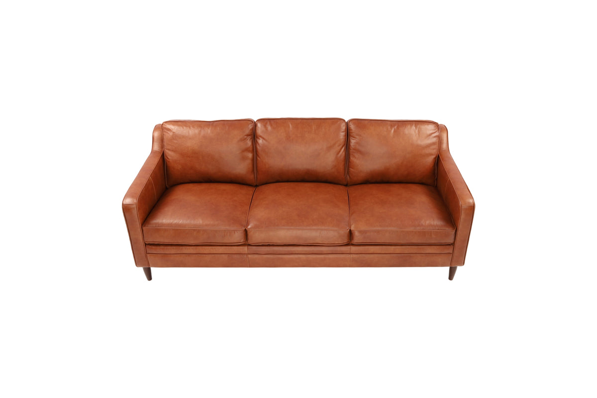 Sand & Stable Leyla Genuine Leather Square Arm Sofa