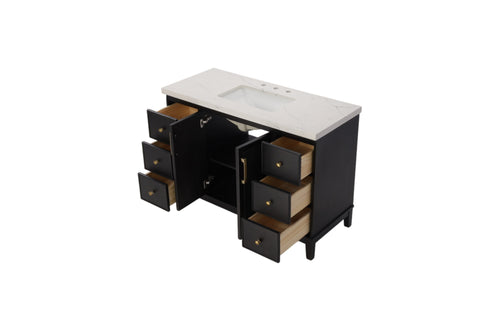 Red Barrel Studio Sianni 48" Single Bathroom Vanity With Quartz Top, image 9