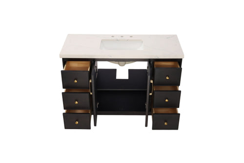 Red Barrel Studio Sianni 48" Single Bathroom Vanity With Quartz Top, image 8