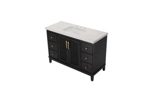 Red Barrel Studio Sianni 48" Single Bathroom Vanity With Quartz Top, image 5