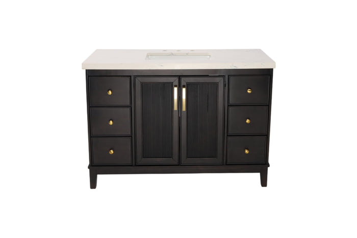 Red Barrel Studio Sianni 48" Single Bathroom Vanity With Quartz Top, image 2