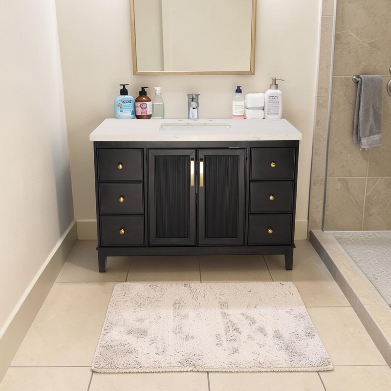 Red Barrel Studio Sianni 48" Single Bathroom Vanity With Quartz Top