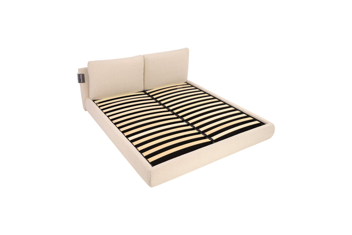 Cloud Storage Bed, King, Cream Boucle, image 3