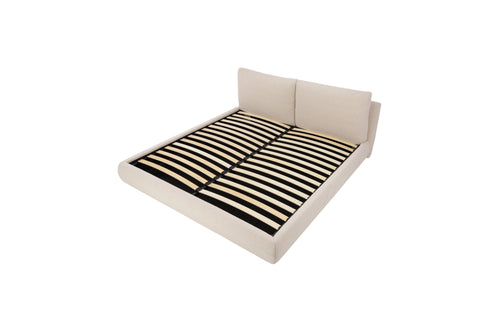 Cloud Storage Bed, King, Cream Boucle, image 5