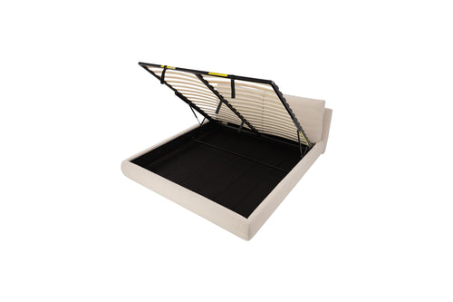 Cloud Storage Bed, King, Cream Boucle, image 9