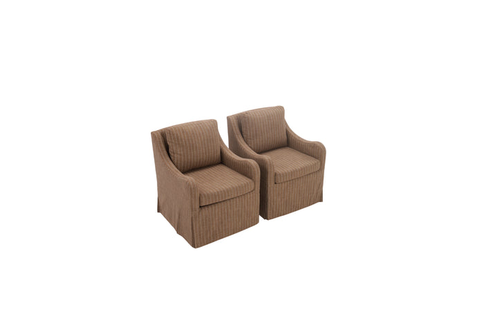 Uttermost Luisa Pinstripe Swivel Chair Set of 2, image 3
