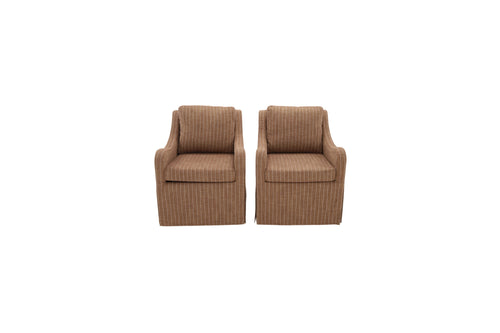 Uttermost Luisa Pinstripe Swivel Chair Set of 2, image 2