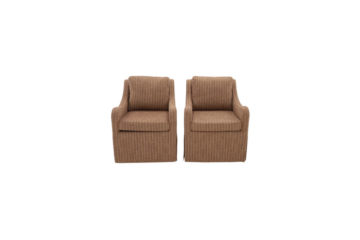 Uttermost Luisa Pinstripe Swivel Chair Set of 2, image 2