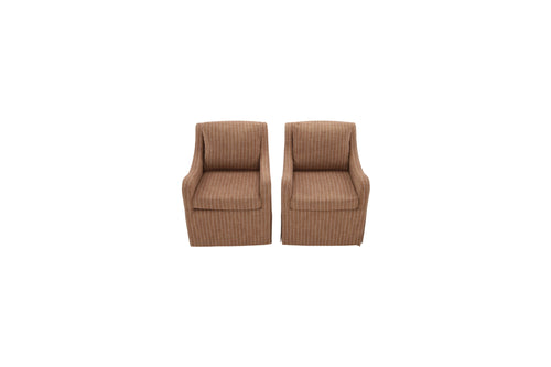 Uttermost Luisa Pinstripe Swivel Chair Set of 2, image 4