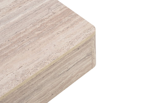 Wildon Home Sharelle Faux Travertine Rectangular Coffee Table, image 6