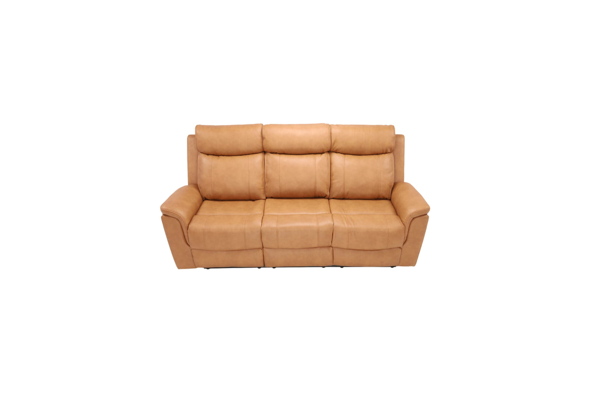 Birch Lane Top Grain Camel Genuine Leather Power Reclining Sofa with Adjustable Headrest