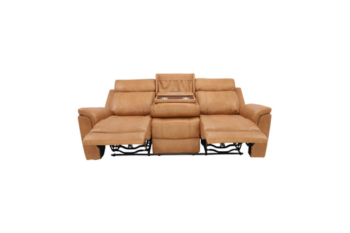 Birch Lane Top Grain Camel Genuine Leather Power Reclining Sofa with Adjustable Headrest, image 7