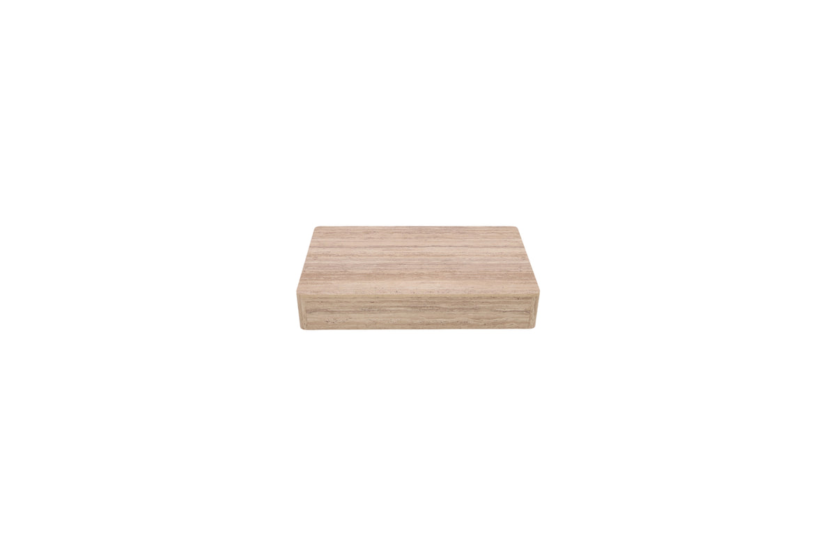 Wildon Home Sharelle Faux Travertine Rectangular Coffee Table