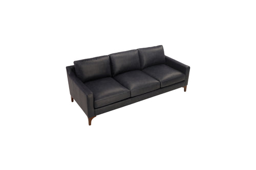 Poly and Bark Sorrento Full-Grain Genuine Italian Leather Sofa - Nightfall Blue, image 3