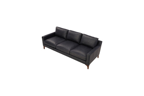 Poly and Bark Sorrento Full-Grain Genuine Italian Leather Sofa - Nightfall Blue, image 5